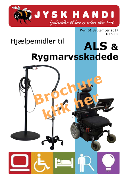 Hjælpemidler til ALS og Rygmarvsskadede brochure