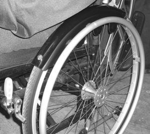 Dækskjold til kørestol "Rejen"